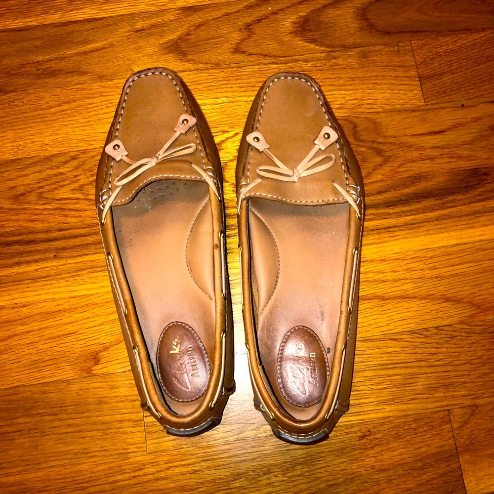 Clarks leather driving loafers